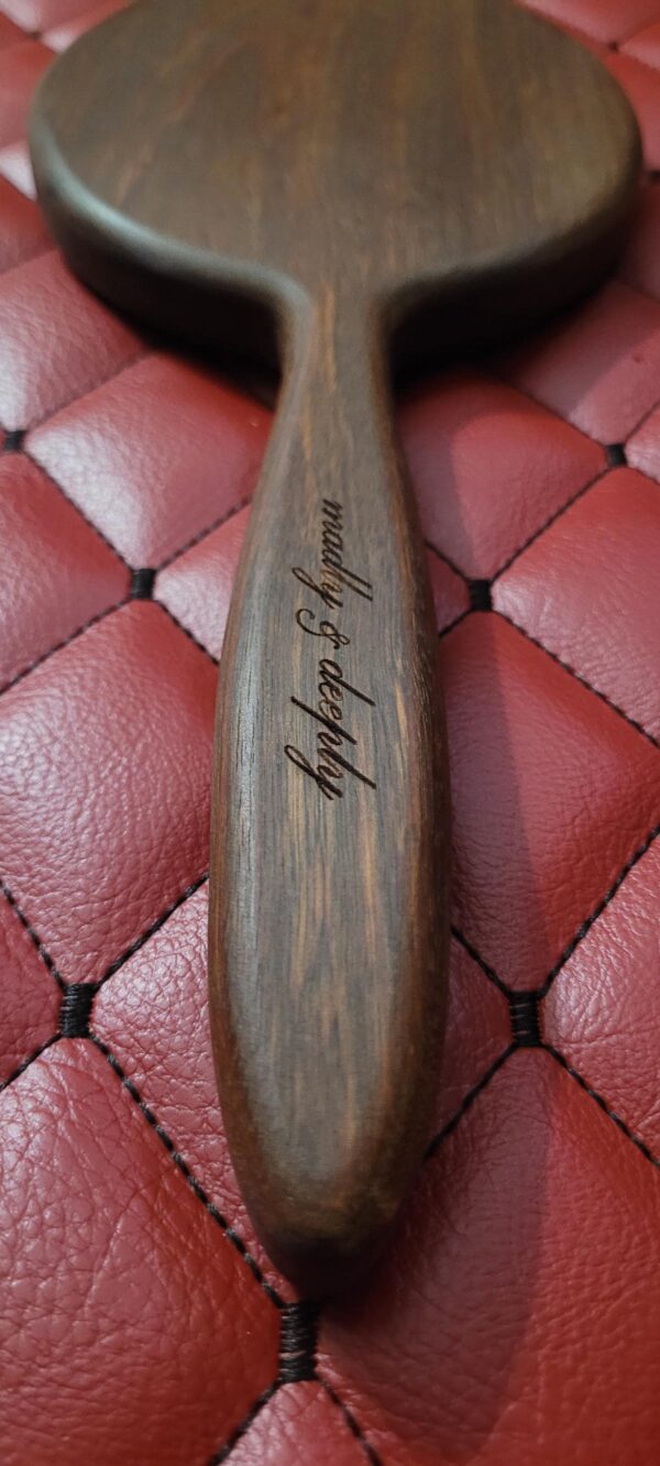il_fullxfull.8009078070_4lt6.jpg Heavy Large Round Handcrafted IPE Wood Paddle – Hairbrush Style, 14oz