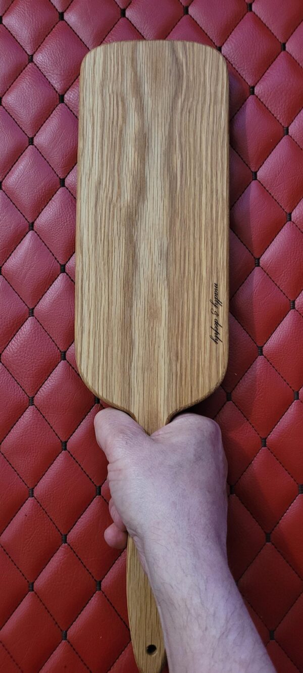 Large Handmade White Oak Wood Paddle – Heavy, Thuddy Impact Play Tool