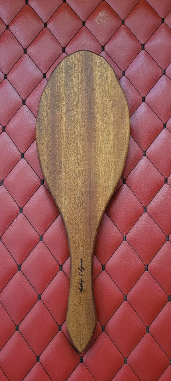 il_fullxfull.8029768800_d3cx.jpg Nouveau Peacock Sapele Wood Paddle: Vanity Hand Mirror Hairbrush-Inspired Discipline Tool