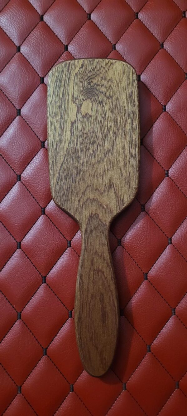 Wave Texture Sapele Wood Paddle: Vanity Hairbrush-Inspired Discipline Tool
