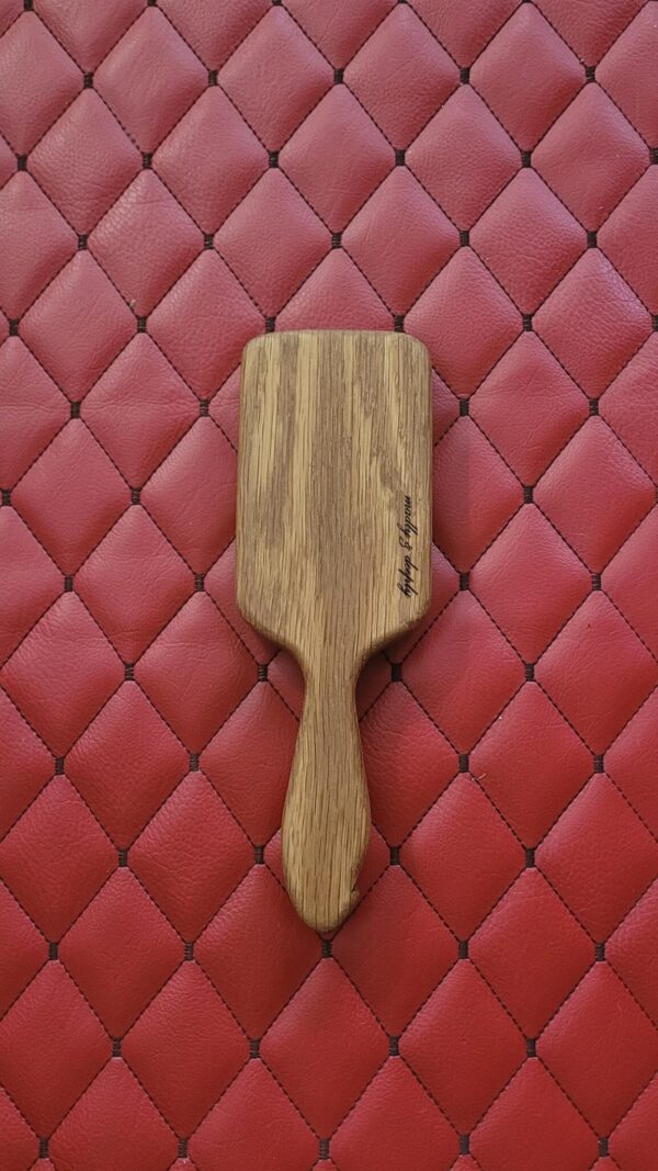 The Rebecca - Reclaimed Oak Vintage Hairbrush Kink Spanking Paddle