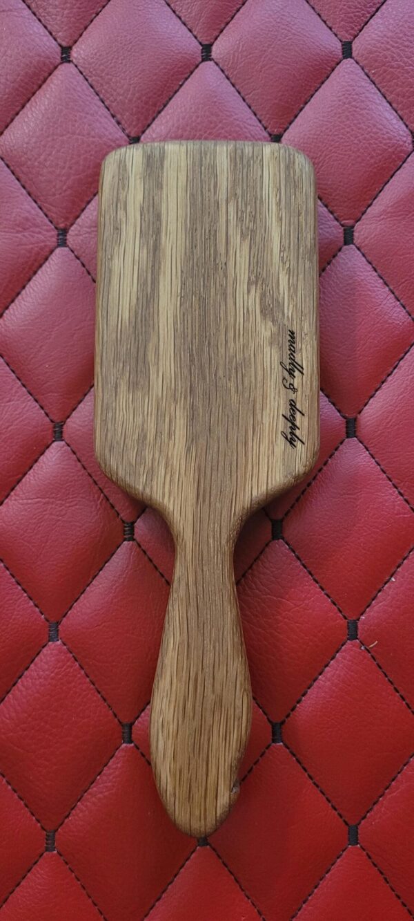 il_fullxfull.8063393734_8587.jpg The Rebecca - Reclaimed Oak Vintage Hairbrush Kink Spanking Paddle