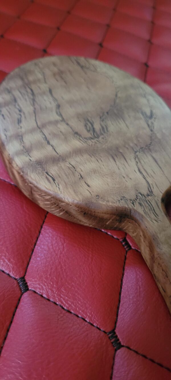 il_fullxfull.8074317249_boqx.jpg Large Round Handcrafted Spalted Oak Wood Spanking Paddle – Hairbrush Hand Mirror Style