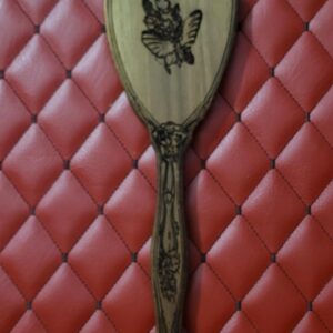 Solid Walnut Wood Vanity Paddle – Vintage Hairbrush Inspired Impact Tool