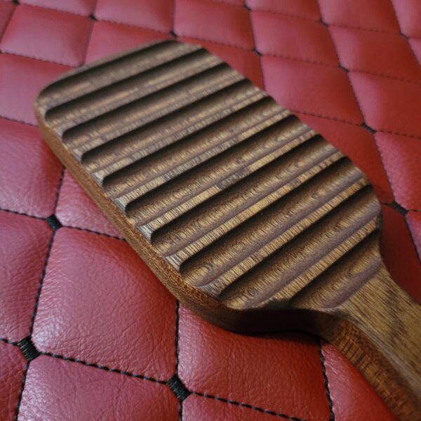 il_fullxfull.8183340134_gqw0.jpg Ribbed Sapele Hardwood Paddle – Textured Impact Paddle | Handmade Spanking