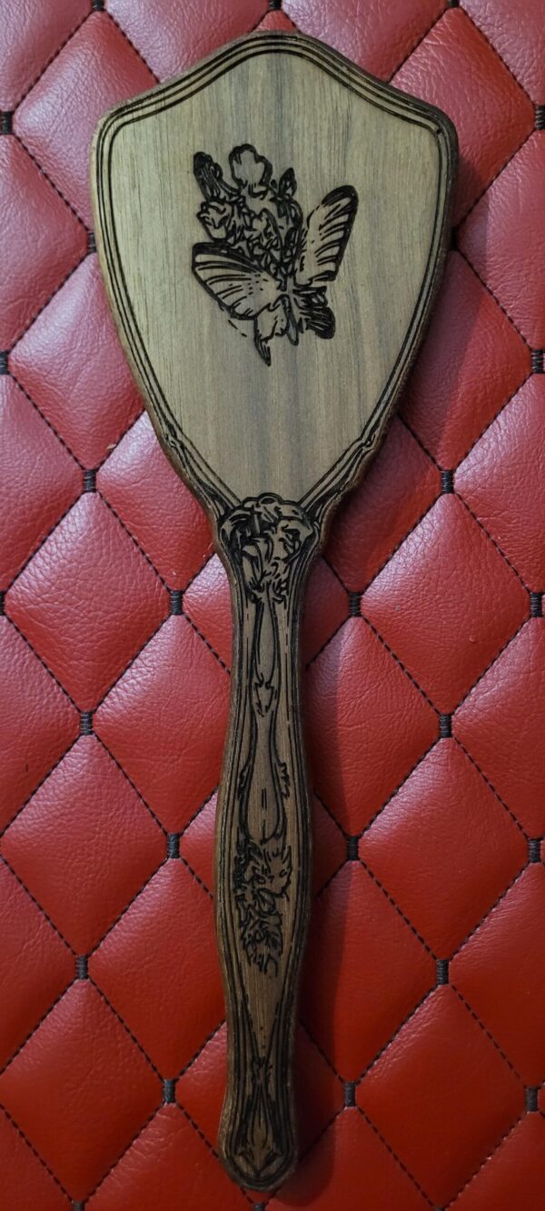 il_fullxfull.8205495613_7sel.jpg Solid Walnut Wood Vanity Paddle – Vintage Hairbrush Inspired Impact Tool