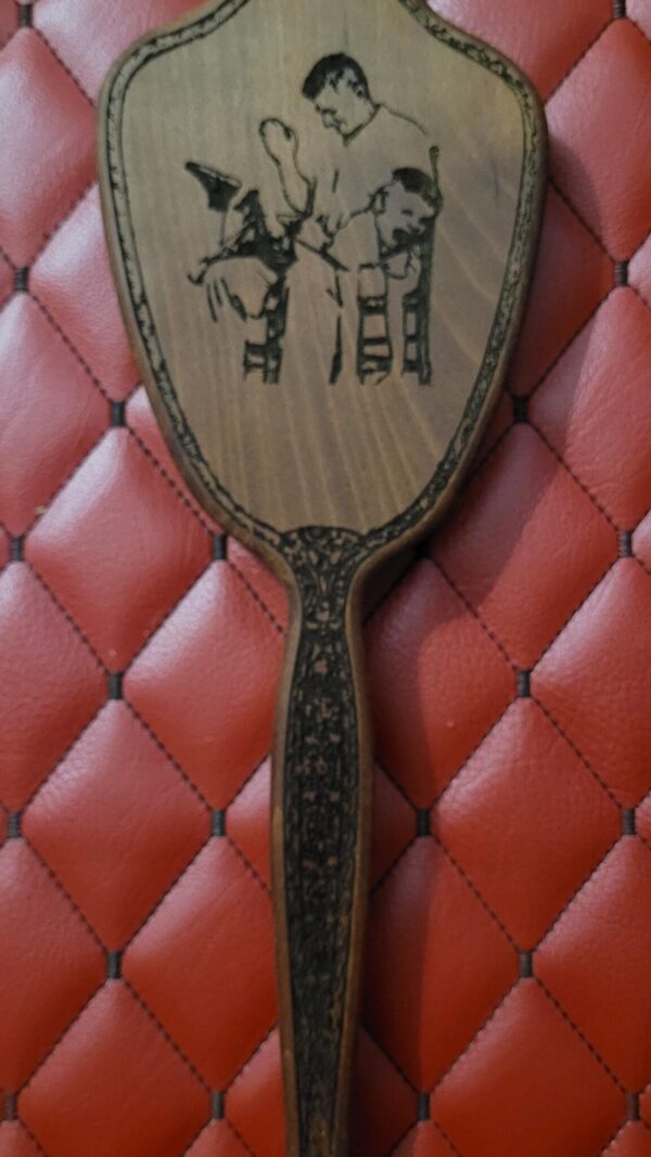 Daddy Cherry Wood Vanity Paddle – Vintage Hairbrush Inspired Impact Tool