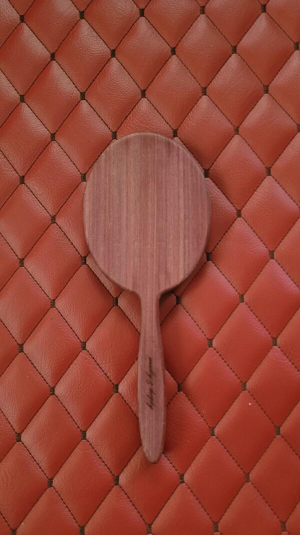 Medium Round Handcrafted Purpleheart Wood Paddle – Hairbrush Style, 12oz