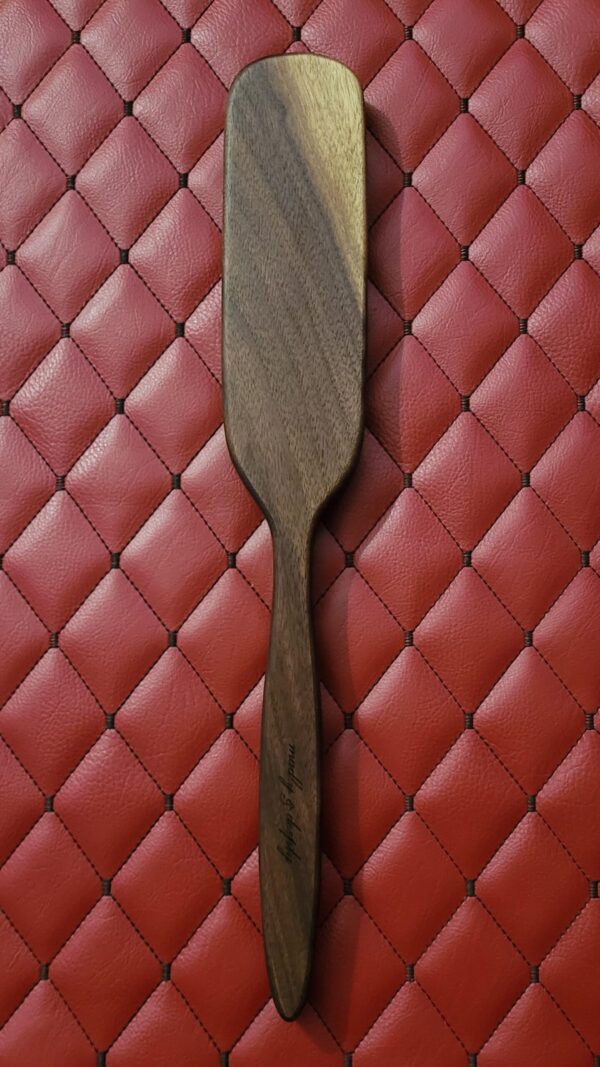 il_fullxfull.8231215159_kg06.jpg Large Walnut BDSM Gear Paddle – Handmade Hairbrush Style Impact Toy