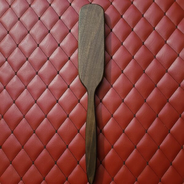 Large Walnut BDSM Gear Paddle – Handmade Hairbrush Style Impact Toy