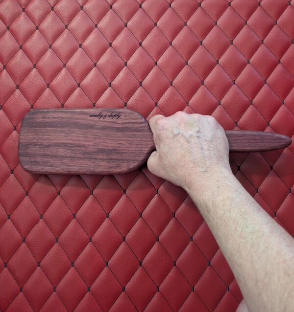 Large Handmade Purpleheart Wood Spanking Paddle – Heavy, Thuddy Impact Play Tool