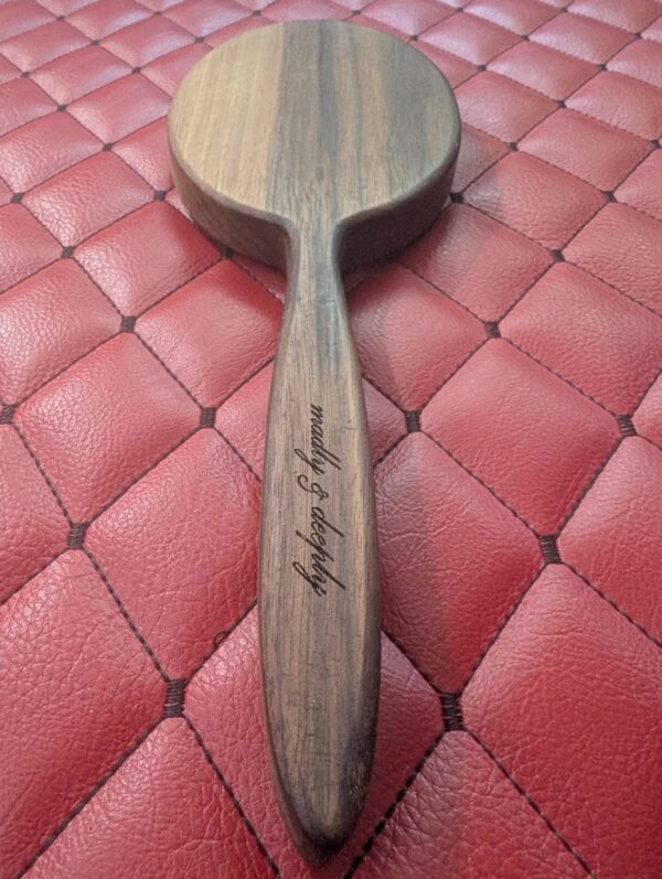 il_fullxfull.8438451209_5rth.jpg Large Round Handcrafted Walnut Wood Paddle – Hand mirror style