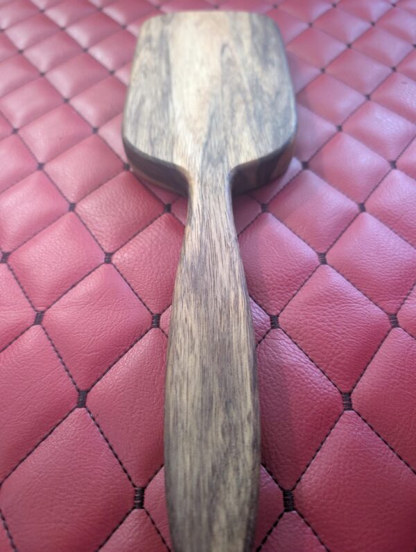 il_fullxfull.8465832107_om12.jpg Large Black Limba BDSM Gear Paddle – Handmade Hairbrush Style Impact Toy