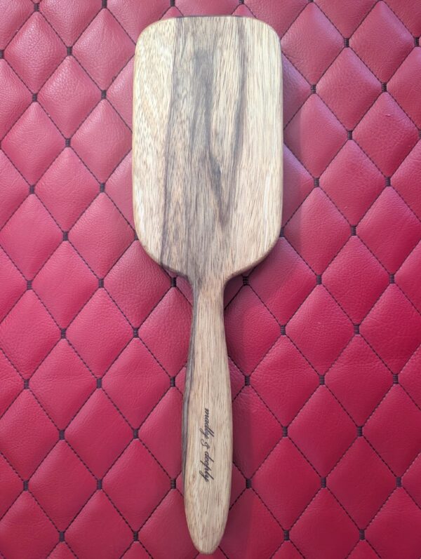il_fullxfull.8465832139_puqs.jpg Large Black Limba BDSM Gear Paddle – Handmade Hairbrush Style Impact Toy