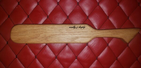 Handmade White Oak Spanking Paddle - BDSM Gear Kink Impact Play, Ergonomic Grip