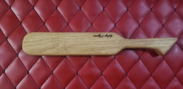 Handmade White Oak Spanking Paddle - BDSM Gear Kink Impact Play, Ergonomic Grip
