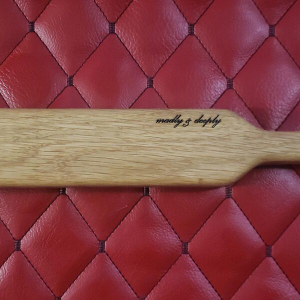 Handmade White Oak Spanking Paddle - BDSM Gear Kink Impact Play, Ergonomic Grip