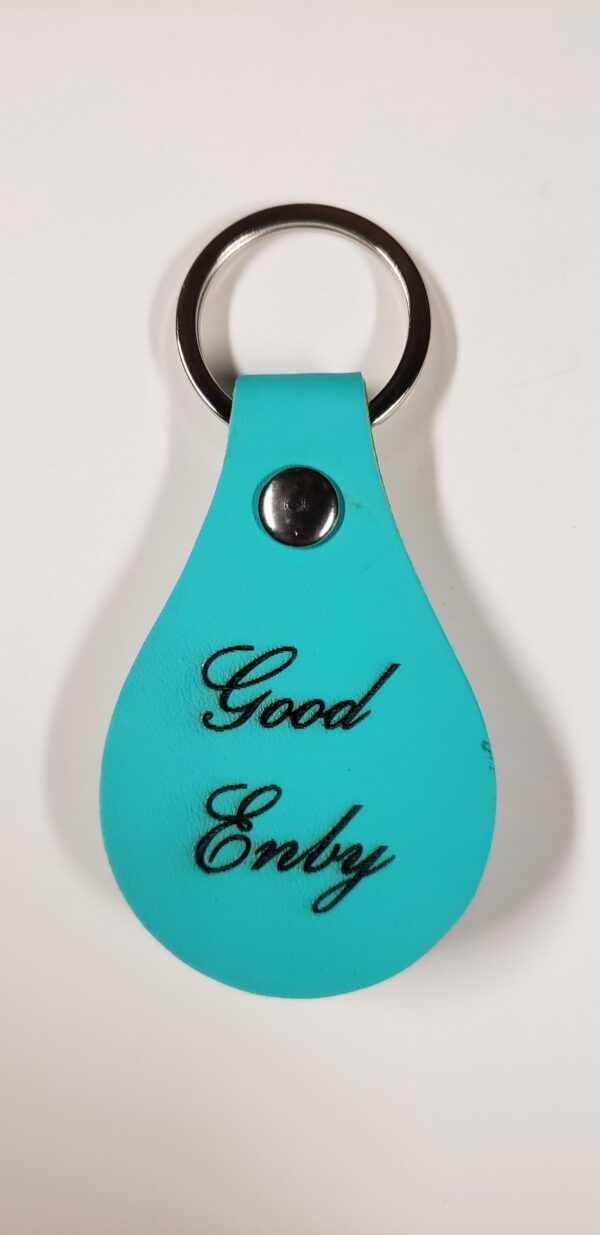 Custom BDSM Gear Key Fob – PU Vegan Leather | Kinky Engraved Keychain | Rope, Chastity, Leather, D/s Quotes