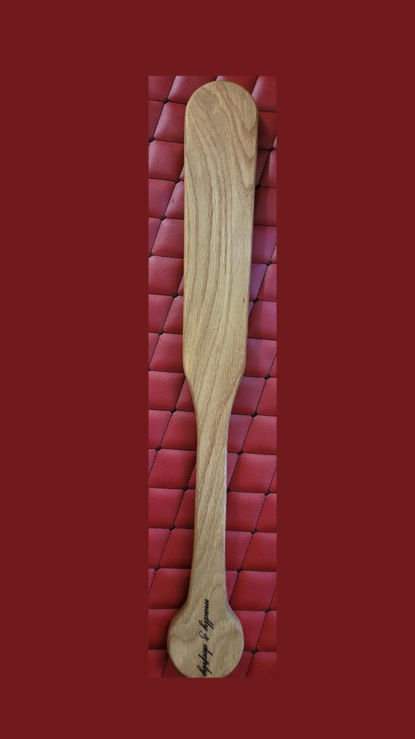 White Oak Spanking Paddle - Long Oblong Bat Handle BDSM Implement