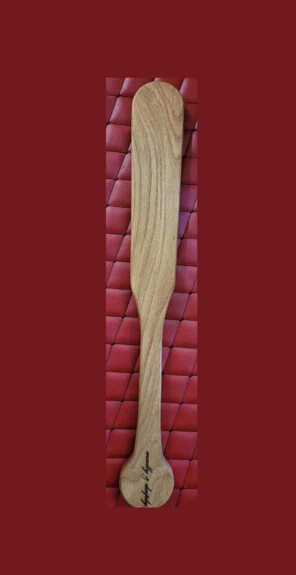 White Oak Spanking Paddle - Long Oblong Bat Handle BDSM Implement