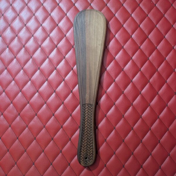 Walnut Bat Paddle – Handcrafted BDSM Gear Spanking Wooden Paddle