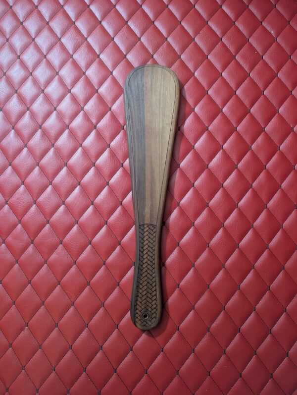 Walnut Bat Paddle – Handcrafted BDSM Gear Spanking Wooden Paddle