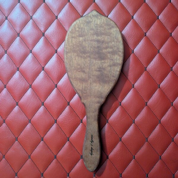 Sapele Wood Vanity Paddle – Vintage Hairbrush Inspired Impact Tool
