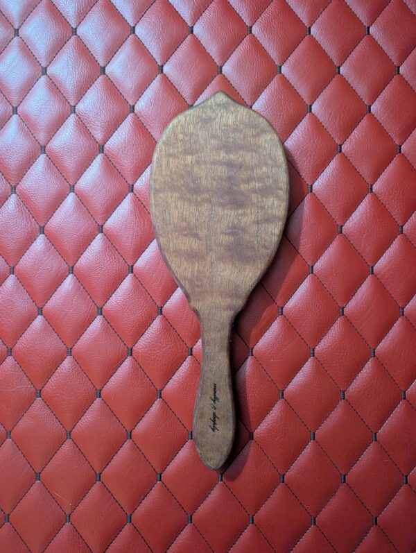 Sapele Wood Vanity Paddle – Vintage Hairbrush Inspired Impact Tool