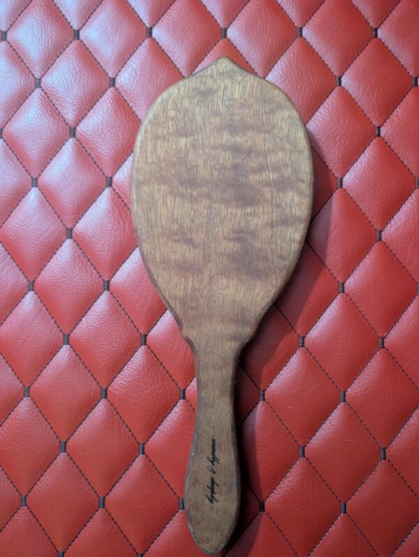 Sapele Wood Vanity Paddle – Vintage Hairbrush Inspired Impact Tool