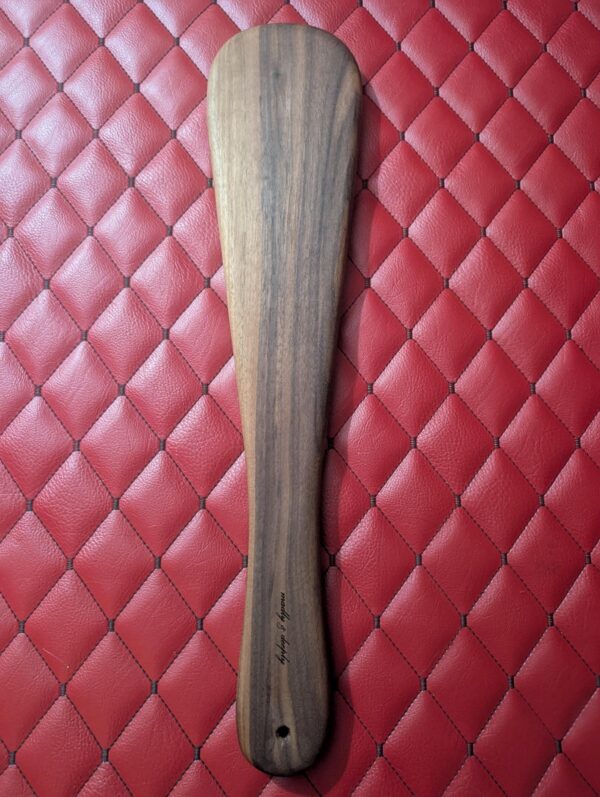 Walnut Bat Paddle – Handcrafted BDSM Gear Spanking Wooden Paddle