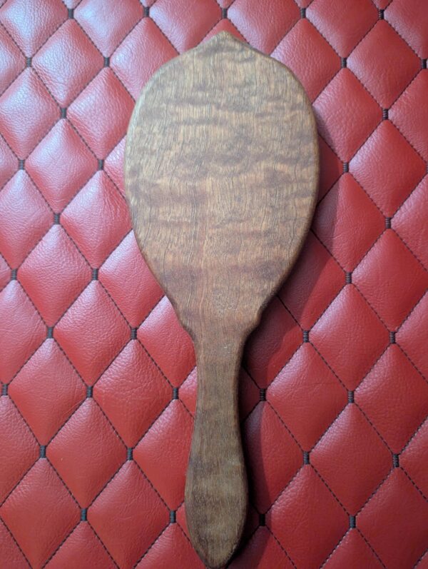 Sapele Wood Vanity Paddle – Vintage Hairbrush Inspired Impact Tool